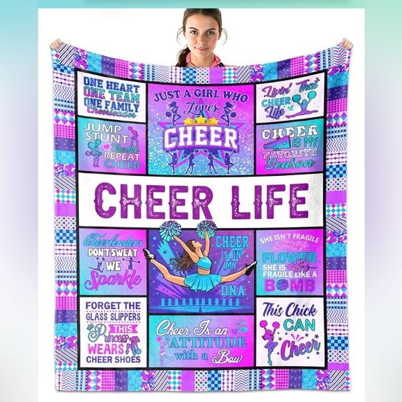 Colorful Cheer Life Blanket 60*50 In - Picture 1 of 6
